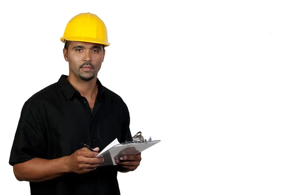Construction Worker with Drill — Stock Photo, Image