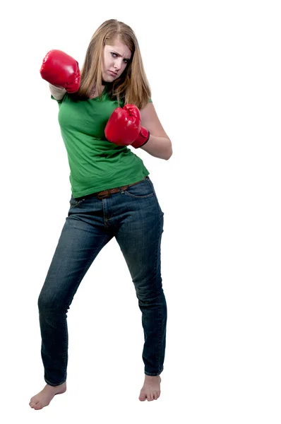 Boxeador adolescente — Foto de Stock