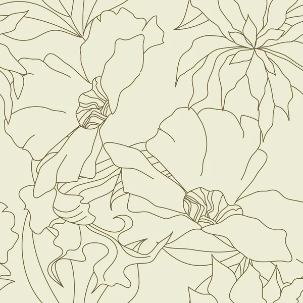 花でシームレスな壁紙 — ストックベクタ