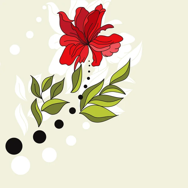 元の背景の花を持つ — ストックベクタ