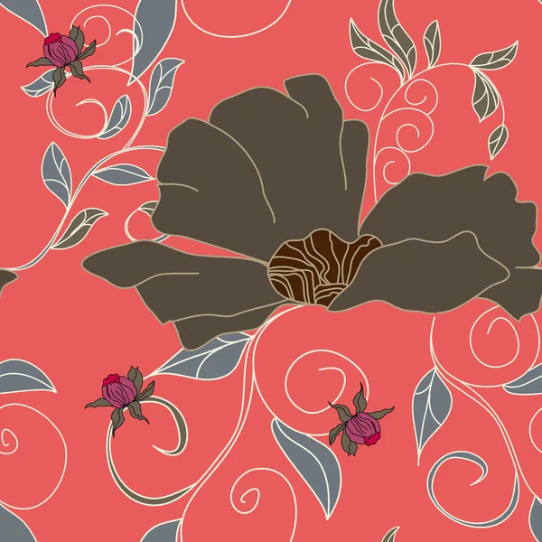 Patrón sin costura floral de verano — Vector de stock