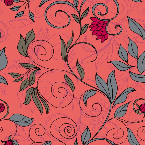 Motif floral sans couture coloré — Image vectorielle