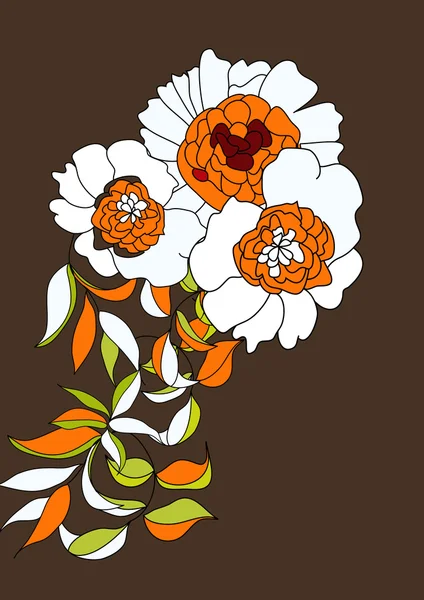 Original Hintergrund mit Blumen — Stockvektor