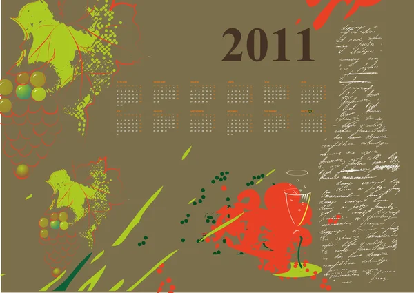 Calendrier 2011 — Image vectorielle