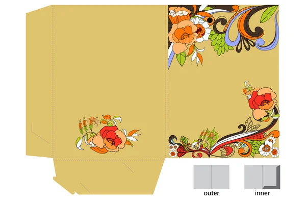 文件夹设计的装饰模板 — 图库矢量图片