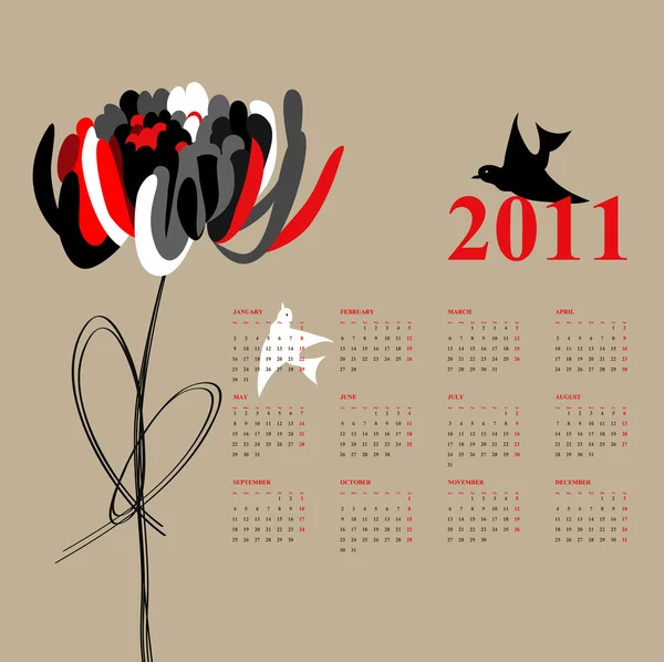 Calendário para 2011 —  Vetores de Stock