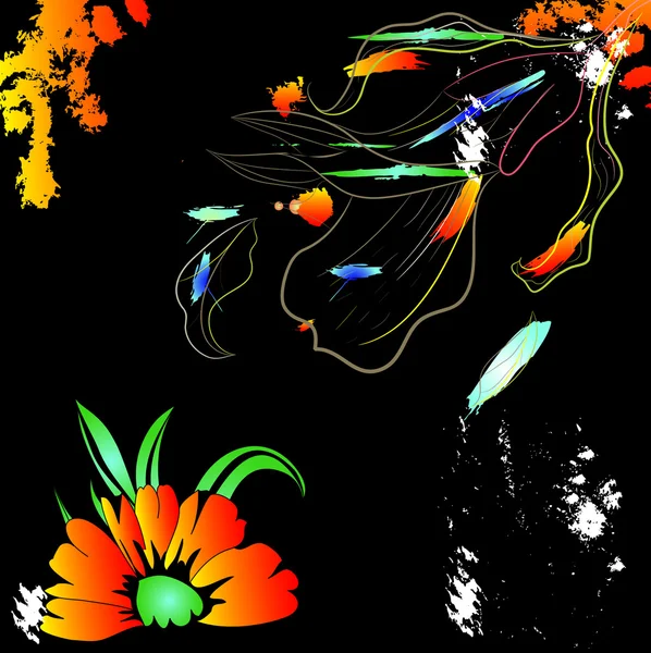 Kleurrijke bloemen achtergrond — Stockvector