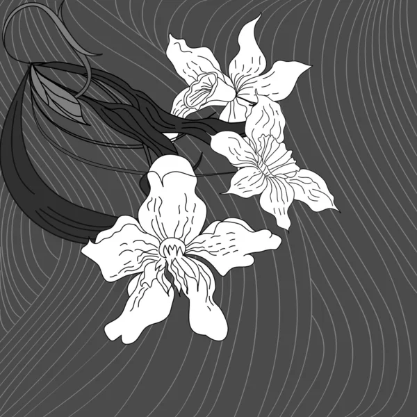 Ursprungliga bakgrund med blommor — Stock vektor
