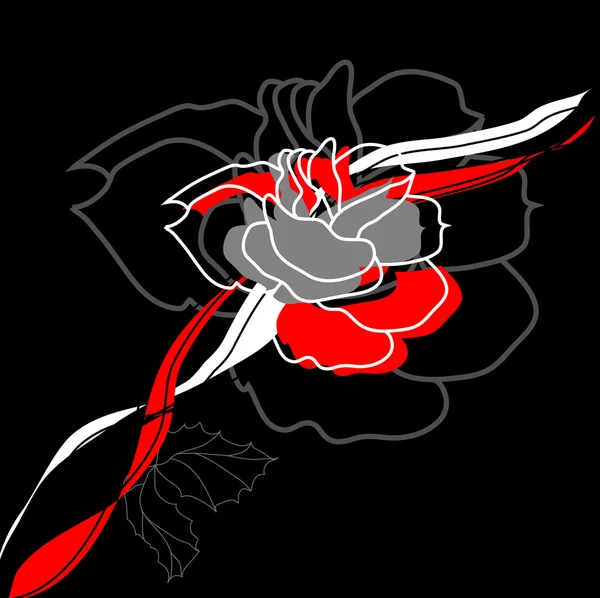 Стилізований квітка троянди — стоковий вектор