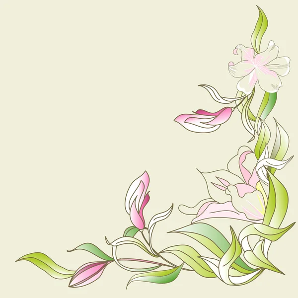 花卉装饰背景 — 图库矢量图片