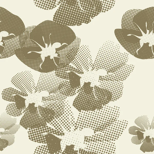 花のあるシームレスな背景 — ストックベクタ