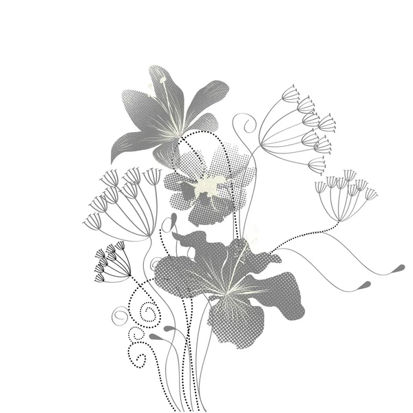 Blommiga sömlös tapeter — Stock vektor