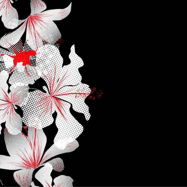 Фон з білими квітами — стоковий вектор