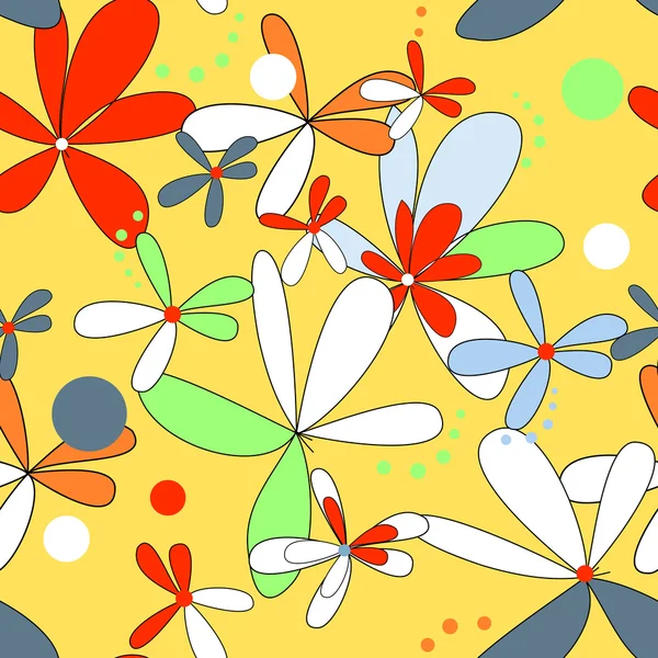 Sömlös blommig bakgrund — Stock vektor