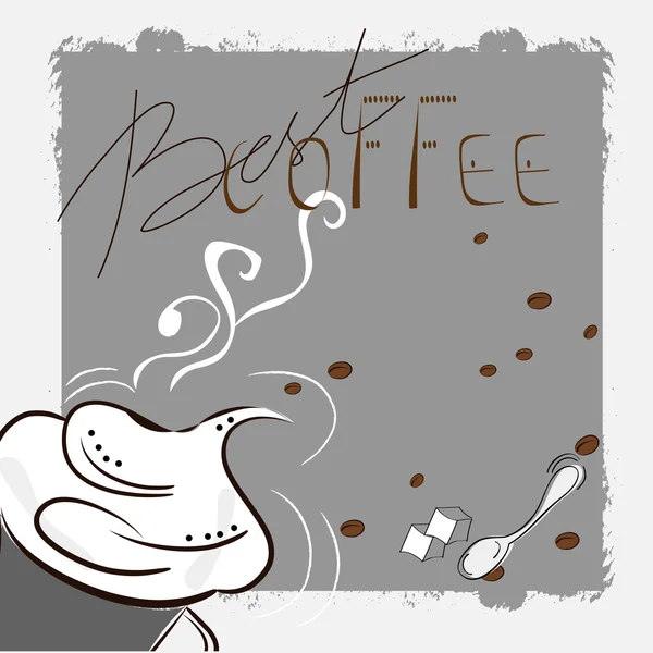 Retro stylizované šablona s šálkem kávy. — Stockový vektor