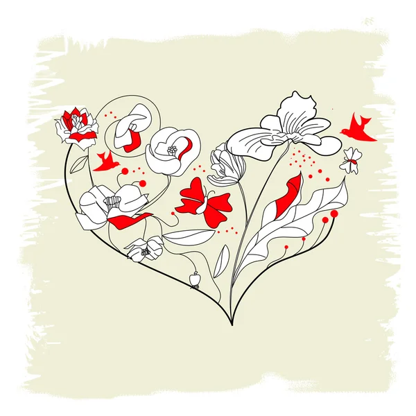 Corazón decorativo — Archivo Imágenes Vectoriales