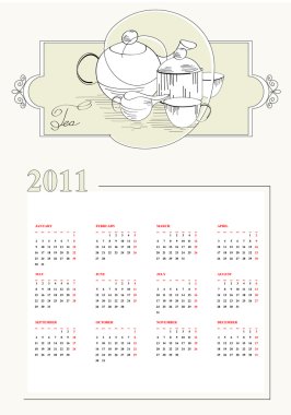 Calendar 2011 clipart