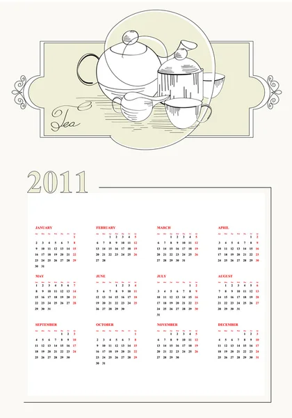 Kalender 2011 — Stock vektor
