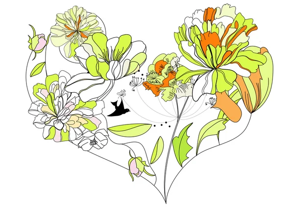 Naadloos patroon met bloemen — Stockvector