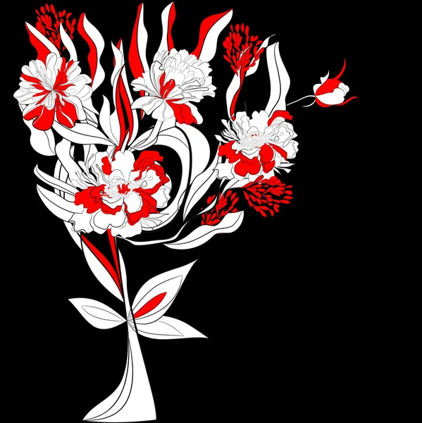 Безшовний візерунок з квітами — стоковий вектор