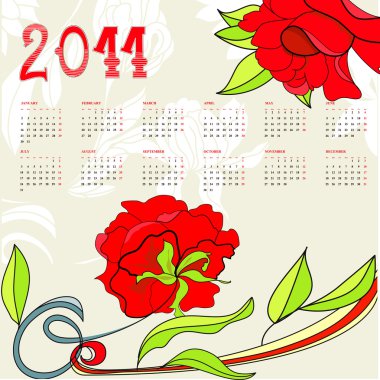 kalender voor 2011