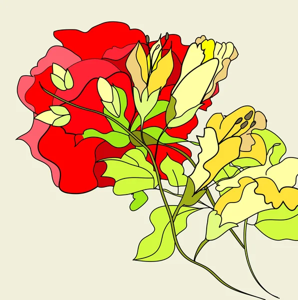 Zökkenőmentes minta virágokkal — Stock Vector