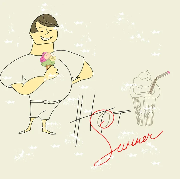 더운 여름 — 스톡 벡터