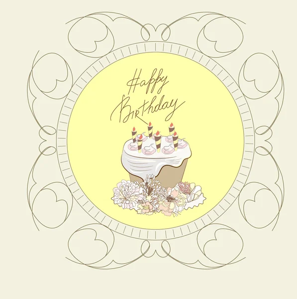 Joyeux anniversaire carte — Image vectorielle