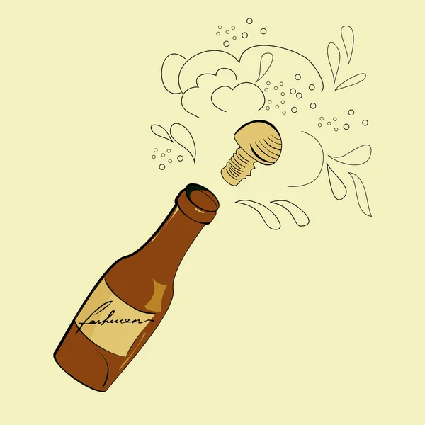 Botella para champán — Archivo Imágenes Vectoriales
