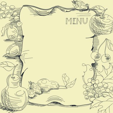 Template for restaurant menu clipart