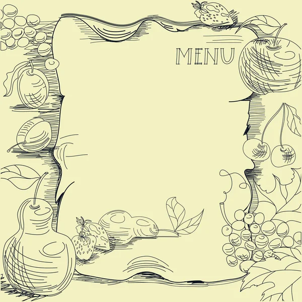 Template for restaurant menu — Stok Vektör