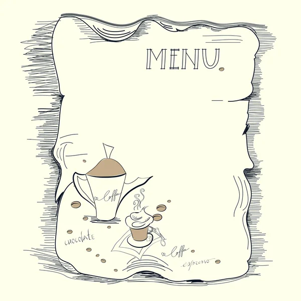 Шаблон для меню кофе — стоковый вектор