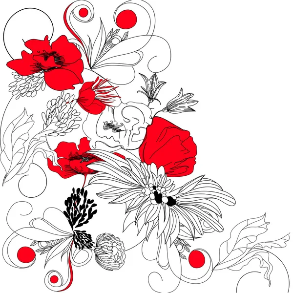 Контраст квіткові фону — стоковий вектор