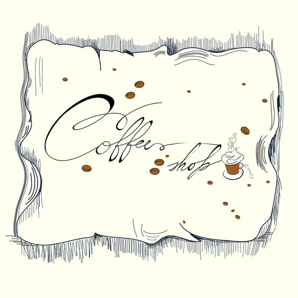 Napis kawiarnia — Wektor stockowy