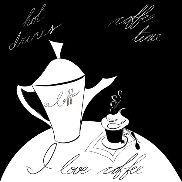 J 爱咖啡 — 图库矢量图片