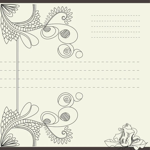 Vintage template for note paper — Stock Vector