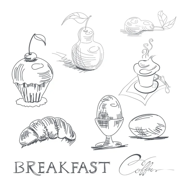 Сніданок ескіз — стоковий вектор