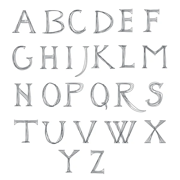 Esbozo del alfabeto — Archivo Imágenes Vectoriales