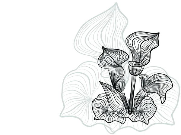 Dekoracyjnie kwiatki — Wektor stockowy