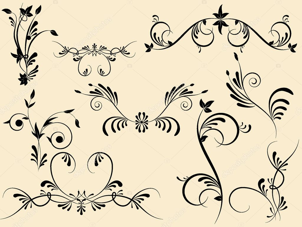 Flower monogram Stock Vector by ©Mary1507 3036600