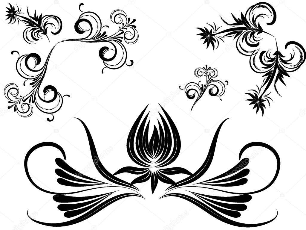 Flower monogram Stock Vector by ©Mary1507 3036600