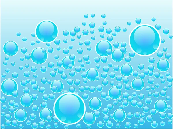 Gotas de água em vidro — Vetor de Stock