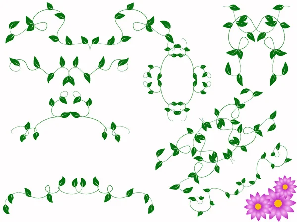 Monogramme de fleurs — Image vectorielle