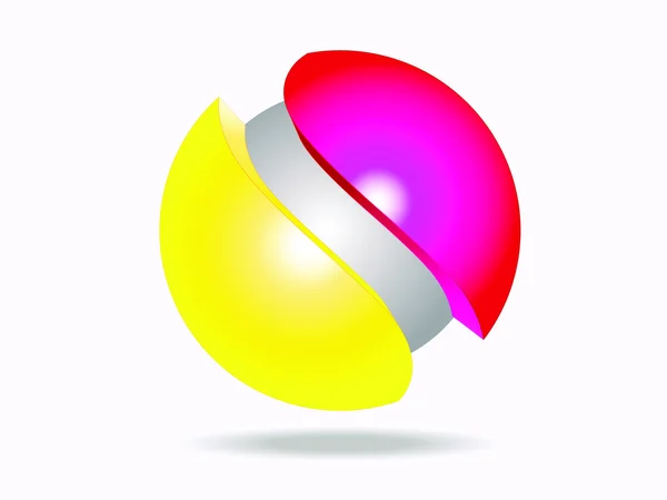 Icone con palla stilizzata — Vettoriale Stock