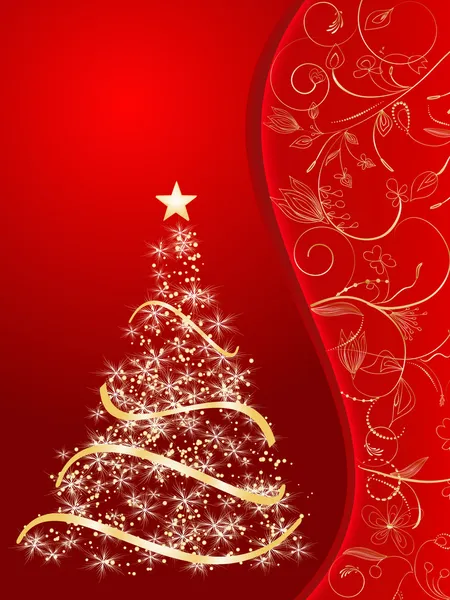 Árvore de Natal fundo abstração decorativa —  Vetores de Stock