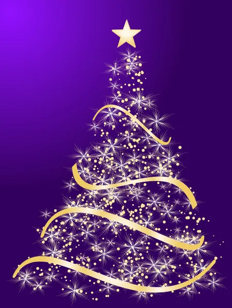程式化的圣诞球和圣诞树上装饰 backgro — 图库矢量图片