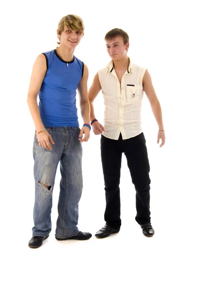 Moderne jongens duet — Stockfoto