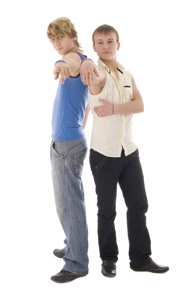 Móda mladých macho duet bod — Stock fotografie