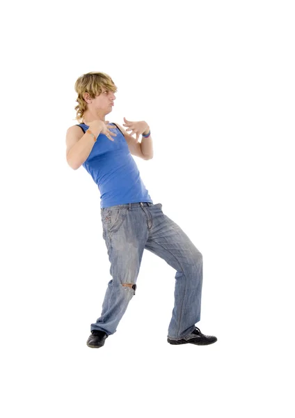 Moderner tanzender junger Mann — Stockfoto