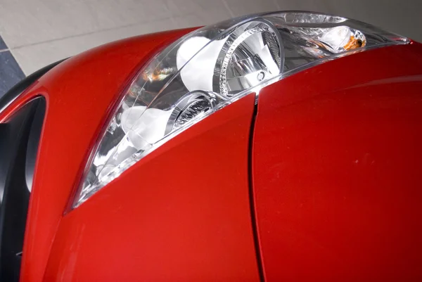 Luz diagonal do carro vermelho — Fotografia de Stock